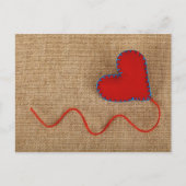 Het Briefkaart van de Valentijnsdag met rood hart (Voorkant)