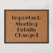 Het Briefkaart van de Veranderingen van de vergade (Voorkant)