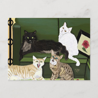 Het briefkaart van de vier kleine bergen