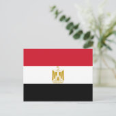 Het Briefkaart van de Vlag van Egypte (Staand voorkant)