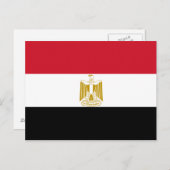 Het Briefkaart van de Vlag van Egypte (Voorkant / Achterkant)