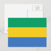 Het Briefkaart van de Vlag van Gabon (Voorkant / Achterkant)