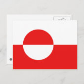 Het Briefkaart van de Vlag van Groenland (Voorkant / Achterkant)