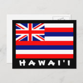 Het Briefkaart van de Vlag van Hawai'i (Voorkant / Achterkant)