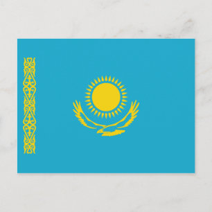Het Briefkaart van de Vlag van Kazachstan
