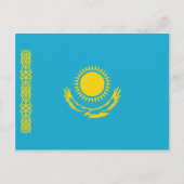 Het Briefkaart van de Vlag van Kazachstan (Voorkant)