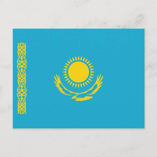 Het Briefkaart van de Vlag van Kazachstan (Voorkant)