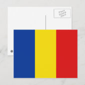 Het Briefkaart van de Vlag van Roemenië (Voorkant / Achterkant)