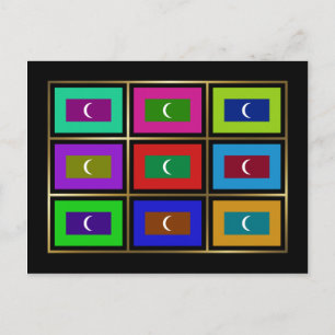 Het Briefkaart van de Vlaggen van de Maldiven