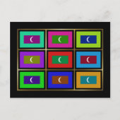 Het Briefkaart van de Vlaggen van de Maldiven (Voorkant)