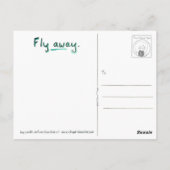 Het Briefkaart van de vlieg weg (Achterkant)