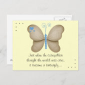 Het Briefkaart van de vlinder (Voorkant / Achterkant)