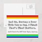 Het briefkaart van de Vriendschap van de regenboog (Voorkant / Achterkant)