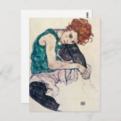 Het Briefkaart van de Vrouw van Egon Schiele (Voorkant / Achterkant)