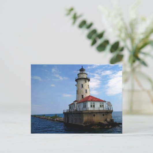 Het Briefkaart van de vuurtoren van de haven van C (Staand voorkant)