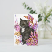 Het Briefkaart van de Wanderer - Tuxedo Cat (Staand voorkant)