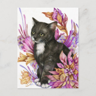 Het Briefkaart van de Wanderer - Tuxedo Cat