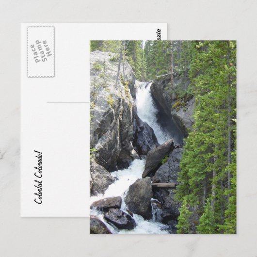 Het Briefkaart van de Waterval van Colorado (Voorkant / Achterkant)