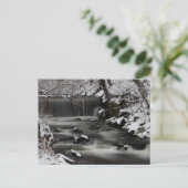 Het briefkaart van de Waterval van de winter (Staand voorkant)