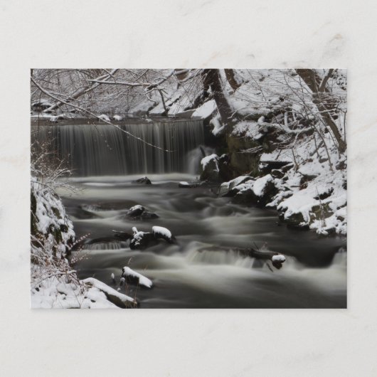 Het briefkaart van de Waterval van de winter (Voorkant)