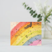 Het Briefkaart van de Waterverf van de regenboog (Staand voorkant)