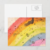 Het Briefkaart van de Waterverf van de regenboog (Voorkant / Achterkant)