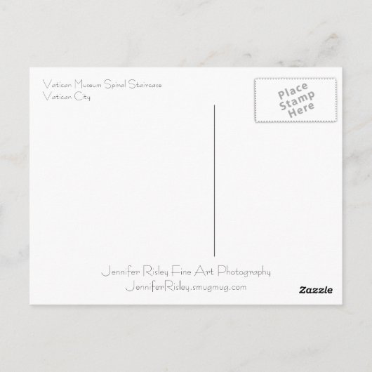 Het Briefkaart van de Wenteltrap van het Museum (Achterkant)