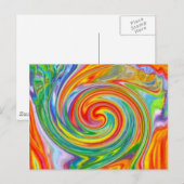 Het Briefkaart van de Werveling van de kleur (Voorkant / Achterkant)