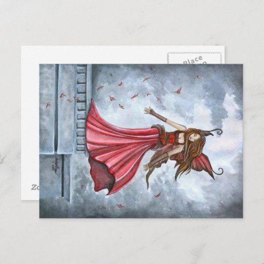 Het Briefkaart van de Wind Fairy samenvatten (Voorkant / Achterkant)