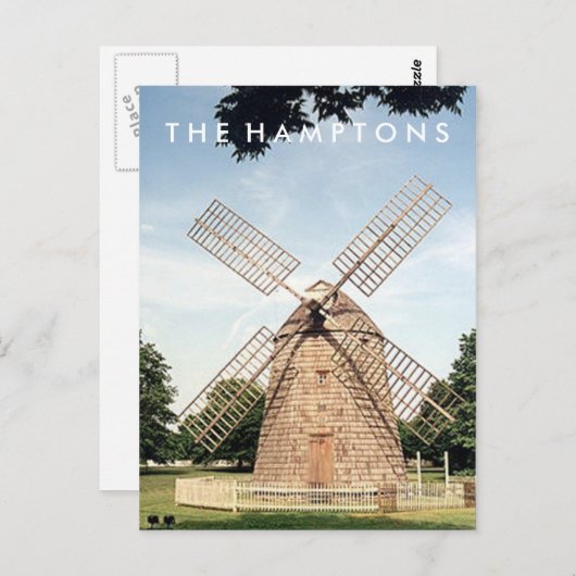 Het BRIEFKAART van de Windmolen van Hamptons (Voorkant / Achterkant)