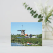 Het Briefkaart van de Windmolen van Kinderdijk en (Staand voorkant)