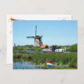 Het Briefkaart van de Windmolen van Kinderdijk en (Voorkant / Achterkant)