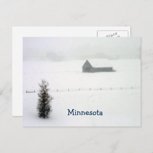 Het Briefkaart van de Winter van Minnesota (Voorkant / Achterkant)