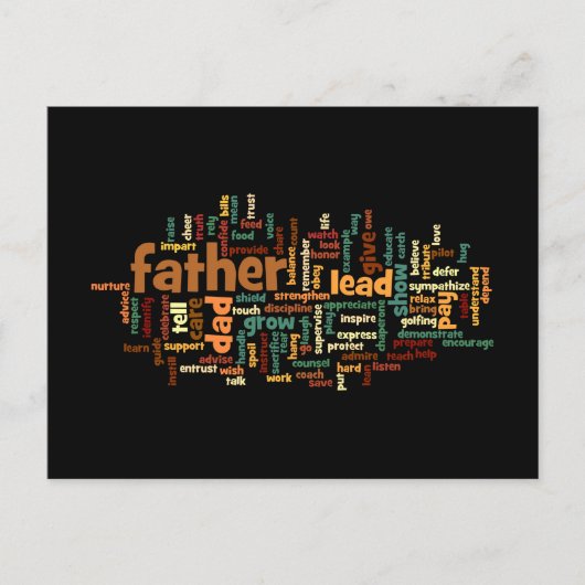 Het Briefkaart van de Wolk van Word van de vader (Voorkant)