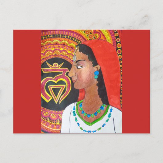 Het Briefkaart van de Wortel Chakra (Lam) (Voorkant)