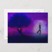 Het Briefkaart van de Yoga van de meditatie (Voorkant / Achterkant)