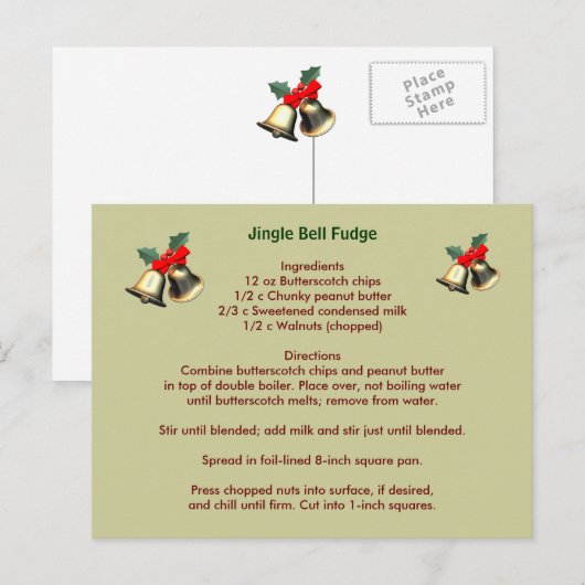 Het Briefkaart van de Zachte toffee van Jingle (Voorkant / Achterkant)