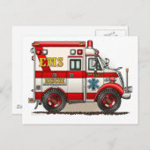 Het Briefkaart van de Ziekenwagen van de (Voorkant / Achterkant)