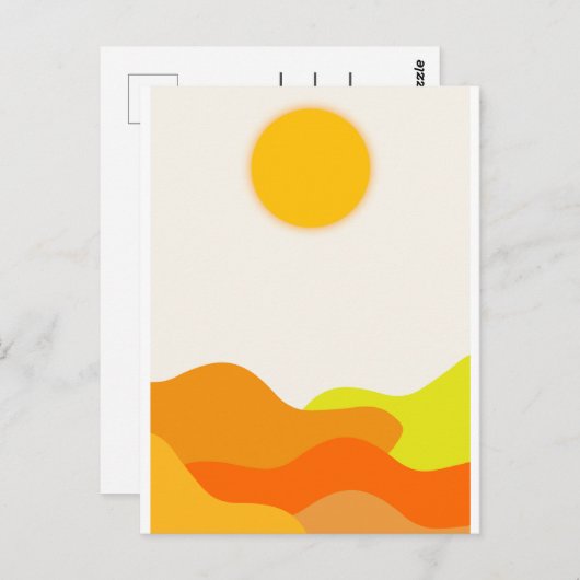 Het Briefkaart van de zon (Voorkant / Achterkant)