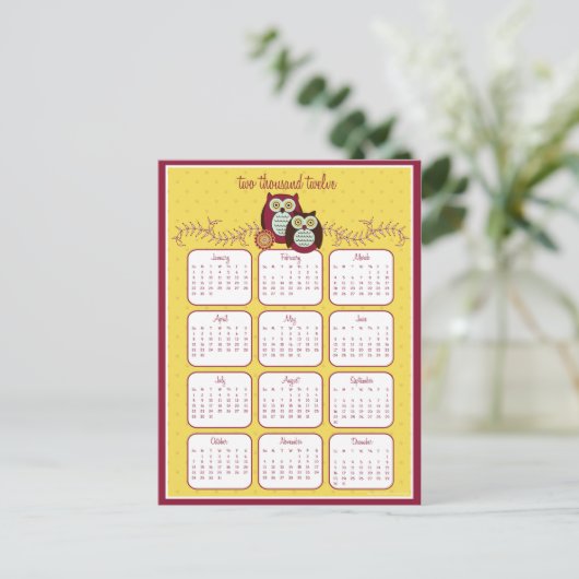 Het Briefkaart van de Zonnekalender 2012 (Staand voorkant)