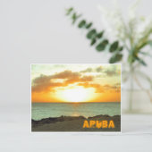 Het Briefkaart van de Zonsondergang van Aruba (Staand voorkant)