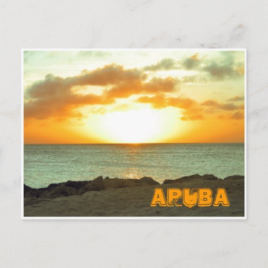 Het Briefkaart van de Zonsondergang van Aruba (Voorkant)