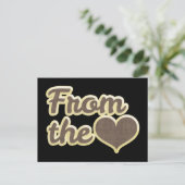 Het Briefkaart van de zwarte liefde van het hart (Staand voorkant)