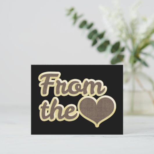 Het Briefkaart van de zwarte liefde van het hart (Staand voorkant)