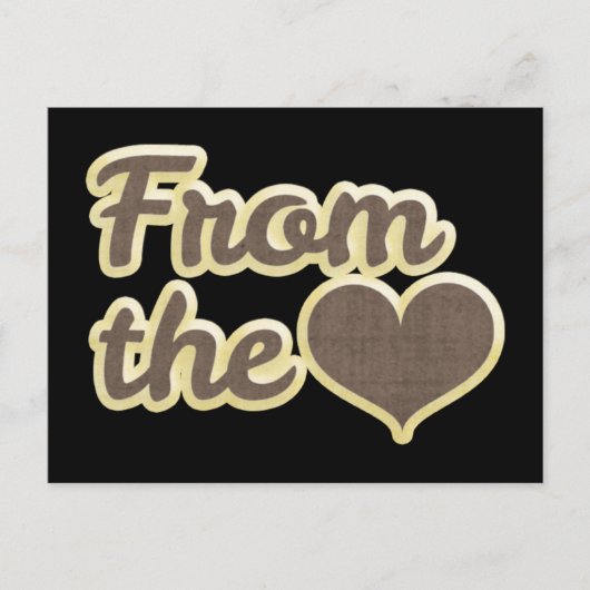 Het Briefkaart van de zwarte liefde van het hart (Voorkant)