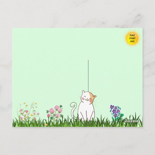 Het Briefkaart van de zwerfkat (Achterkant)