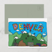 Het Briefkaart van Denver (Voorkant / Achterkant)