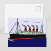 Het Briefkaart van Frankrijk 1912 van Paquebot (Voorkant / Achterkant)