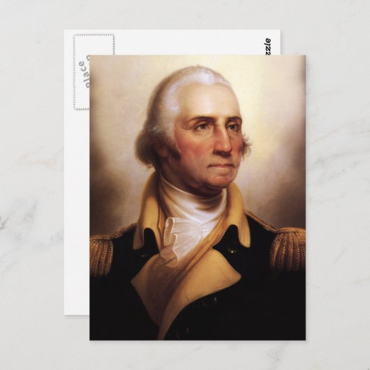 Het Briefkaart van George Washington (Voorkant / Achterkant)