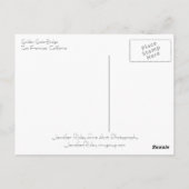 Het Briefkaart van golden gate bridge (Achterkant)